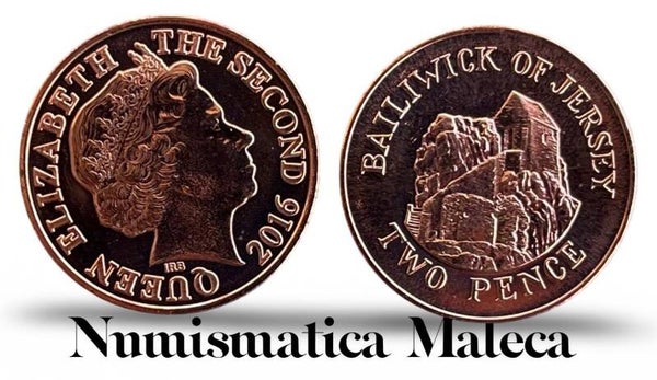Jersey 2 Pence 2016, Km104 Unc