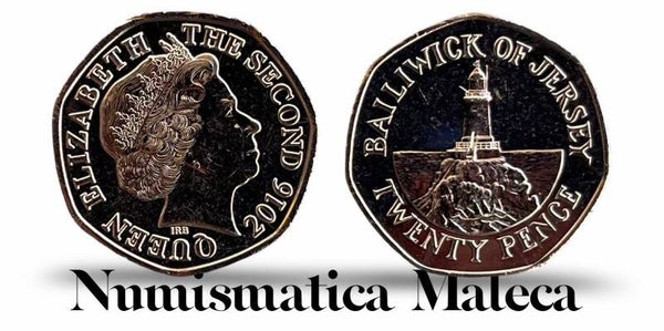 Jersey 20 Pence 2016, Km107 Unc
