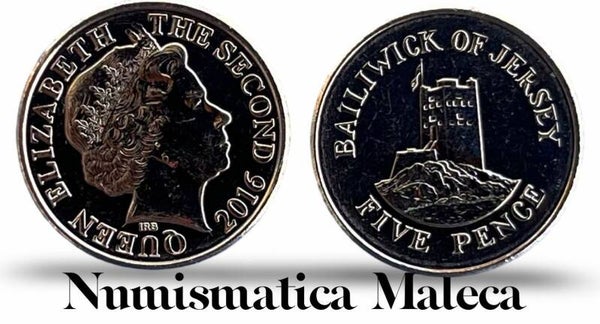 Jersey 5 Pence 2016, Km105 Unc