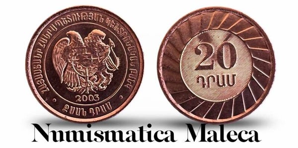 Armenia 20 Dram 2003, Km93 Unc
