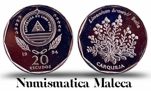 Cabo Verde 20 Escudos 1994, Km33 Unc