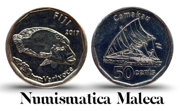 Islas Fiji 50 Cents 2017,  Km335 XF
