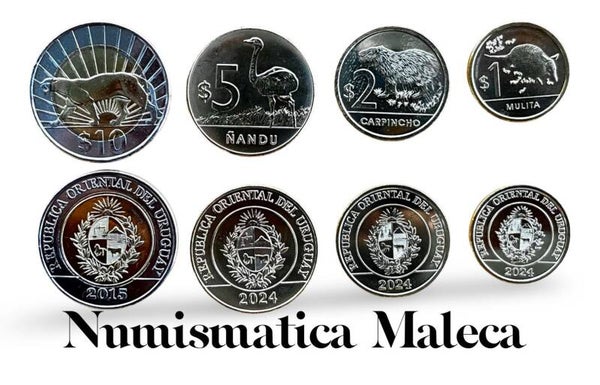 Uruguay Set 4 Monedas Unc