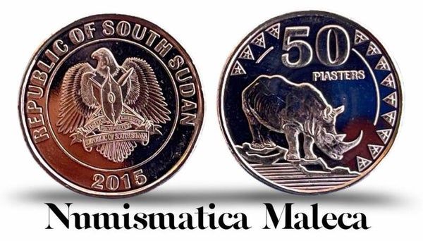 Sudan Del sur 50 Piastres 2015, Km3 Unc