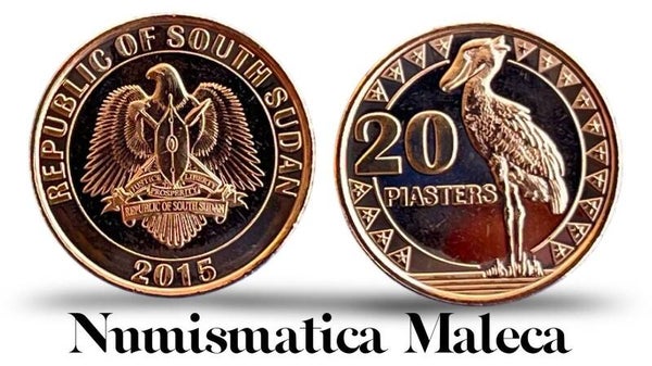 Sudan Del sur 20 Piastres Km2 Unc