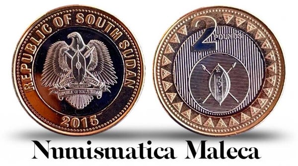 Sudan Del Sur 2 Pound 2015 Km5 Unc