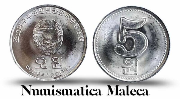 Corea Del Norte 5 Won 2005, Km1015 Unc