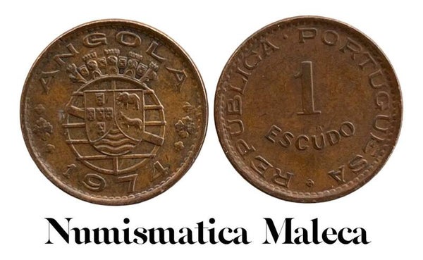 Angola 1 Escudo 1974, Km76 VF
