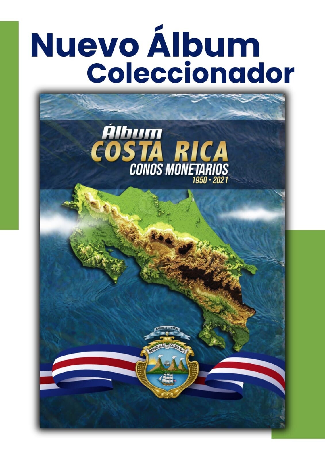 ¡¡¡¡PREVENTA!!! Álbum para Monedas de Costa Rica 1950-2021