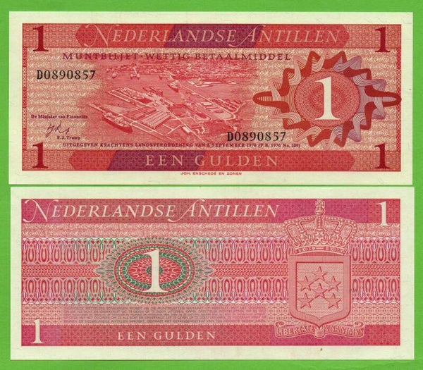 Antillas Holandesa 1 Gulden 1970, P-20 Unc