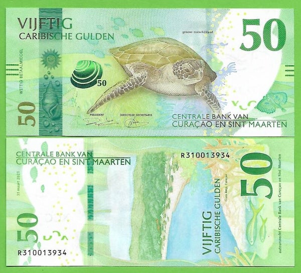 Curacao & San Martin 50 Gulden 2025, P-w3 Unc