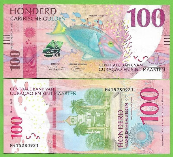 Curacao & San Martin 100 Gulden 2025, P-w4 Unc