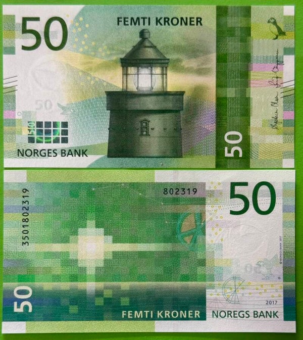 Noruega 50 Kronor 2017, P-53 Unc