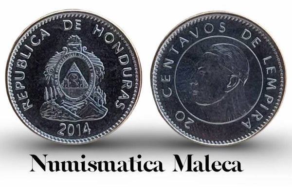 Honduras 20 Centavos 2014, Km83a.2 Unc