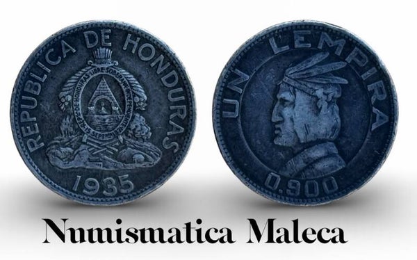 Honduras 1 Lempira 1935, Km75 Plata