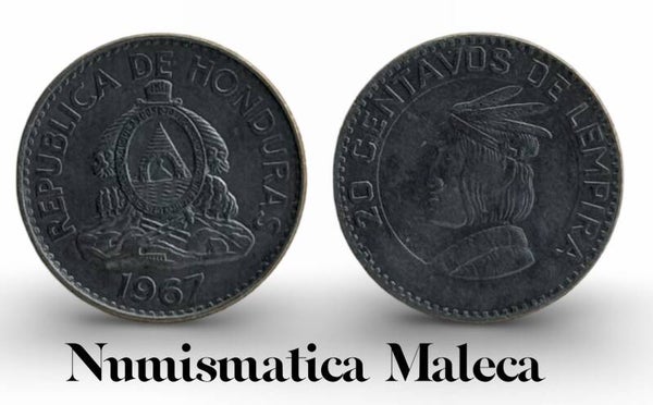 Honduras 20 Centavos 1967, Km79 VF