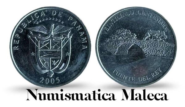 Panama 25 Centesimos 2005 Km136 XF