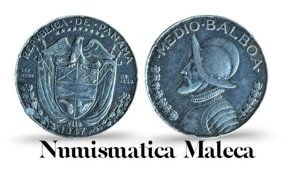 Panama 50 Centesimos 1947, Km12.1 FIna