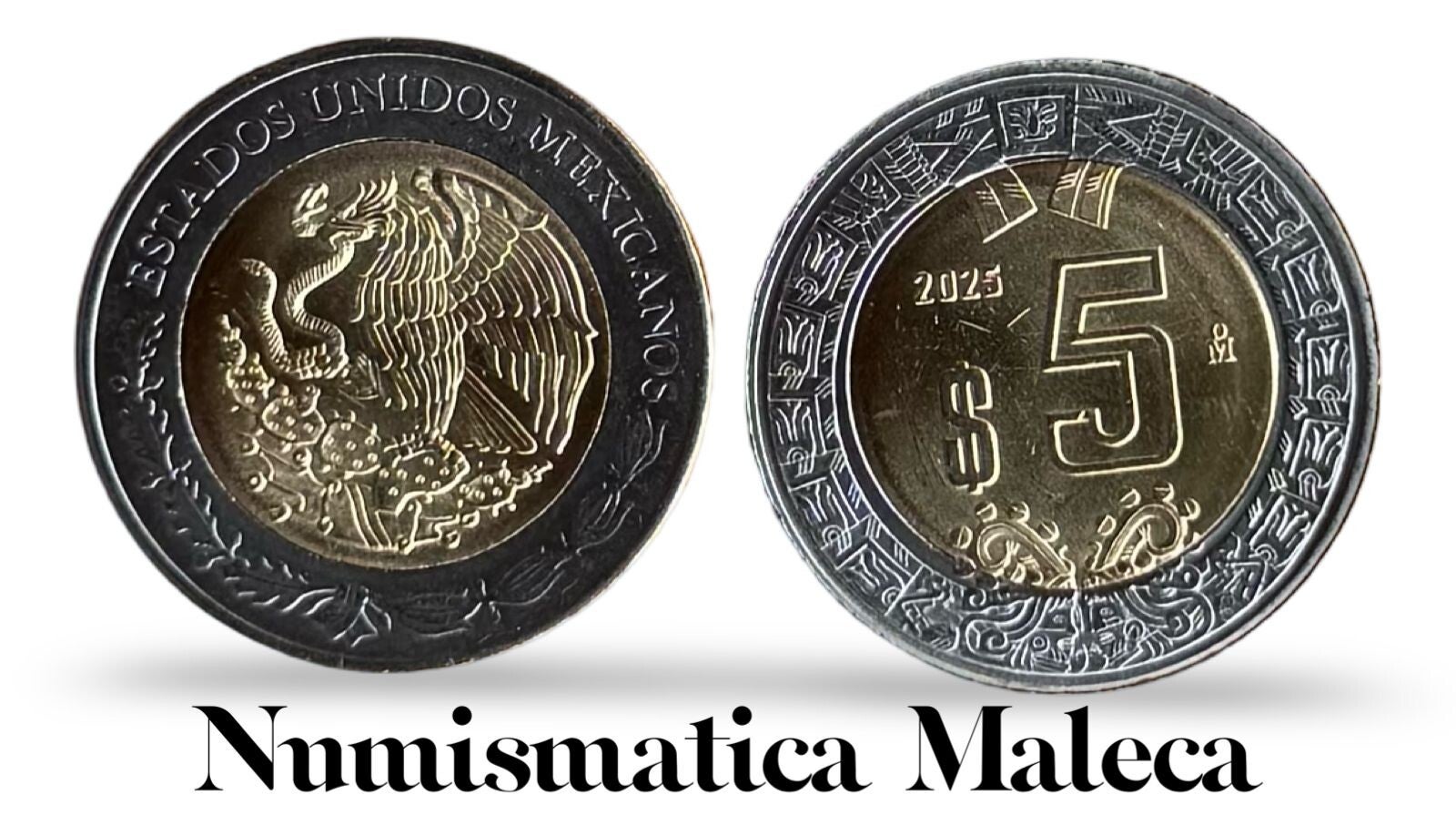 Mexico 5 Pesos 2025, Km605 Unc