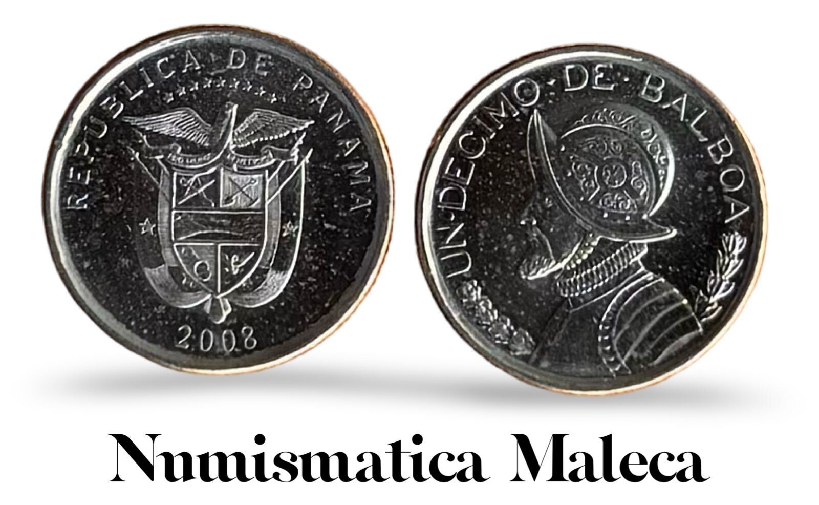 Panama 10 Centesimos 2008, Km127.3 Unc