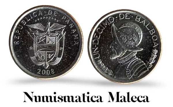 Panama 10 Centesimos 2008, Km127.3 Unc