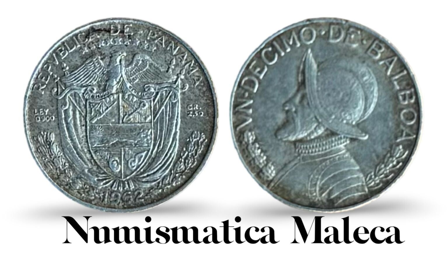 Panama 10 Centsimos 1962, Km10.2 Plata XF