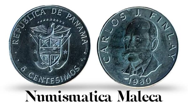 Panama 5 Centesimos 1980, km35.2 Unc