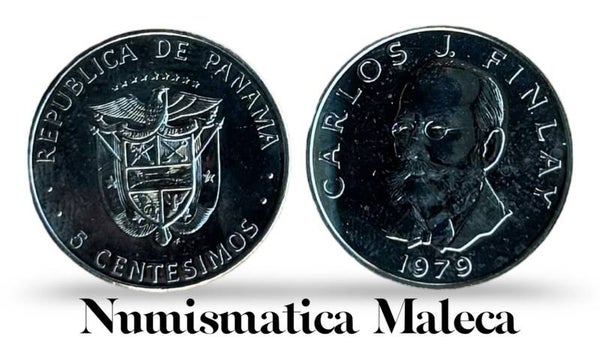 Panama 5 Centesimos 1979, km35.2 Unc