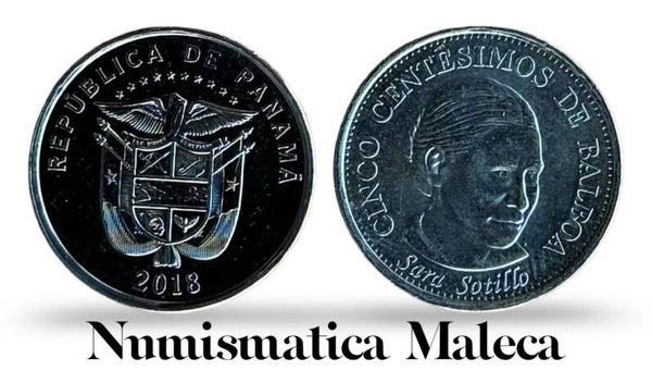 Panama 5 Centesimos 1918, km33.2 Unc