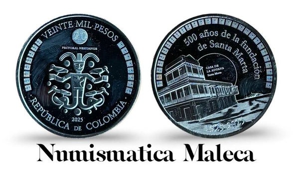 Colombia 20,000 Pesos 2025, Santa MArtha Unc