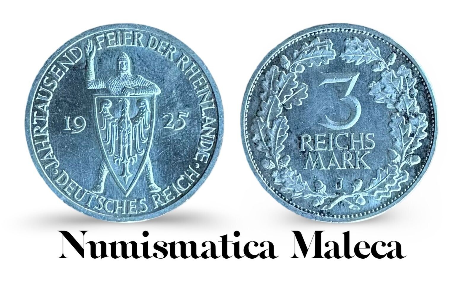 Alemania Weimer 3 Mark 1925, Km46 Rara Plata