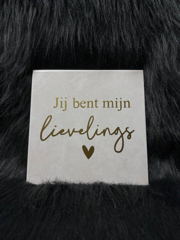 Jij bent mijn lievelings - tegeltje