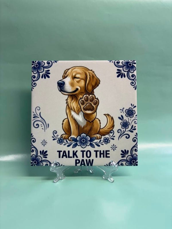 Tegeltje - Talk to the paw