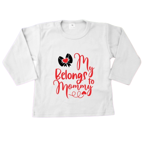 Kinder t-shirt lange mouw - wit