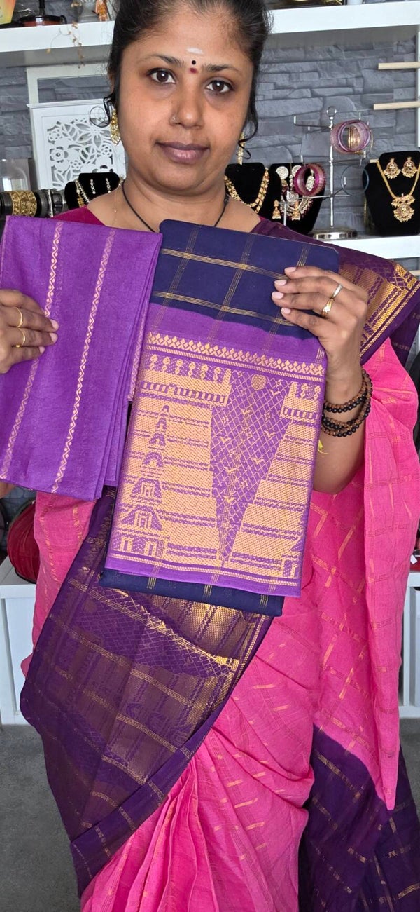 Chettinad Cotten Saree KOPURAM BOARDER
