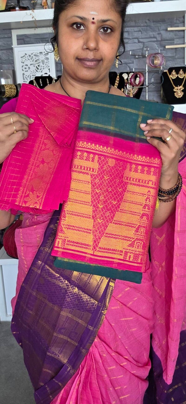 Chettinad Cotten Saree KOPURAM BOARDER