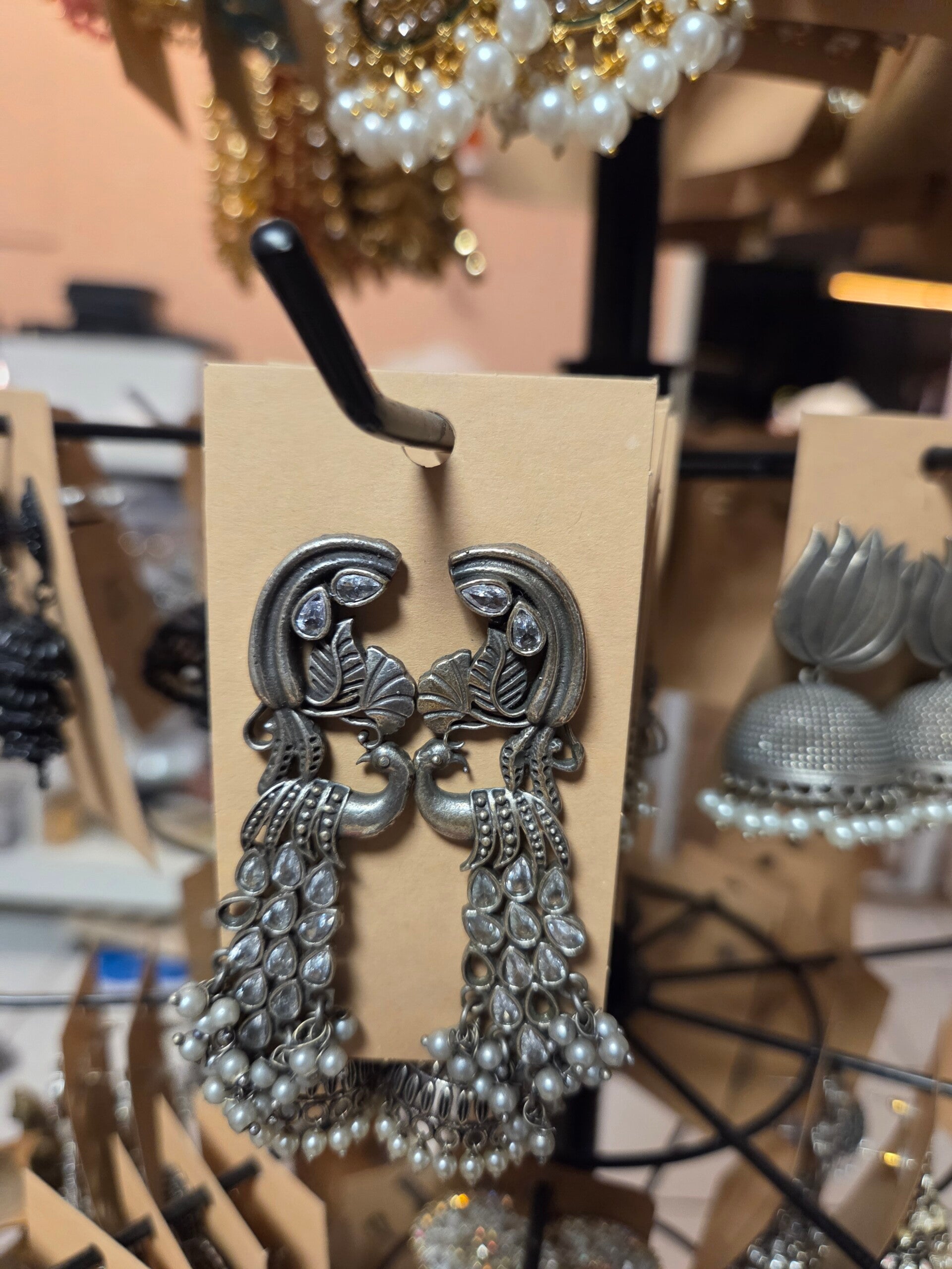 Peacock earring