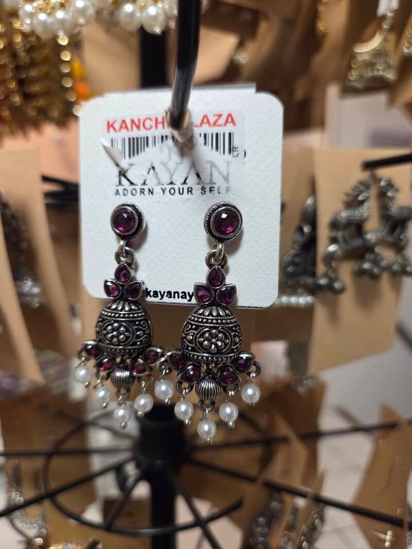 Earring with pink colore