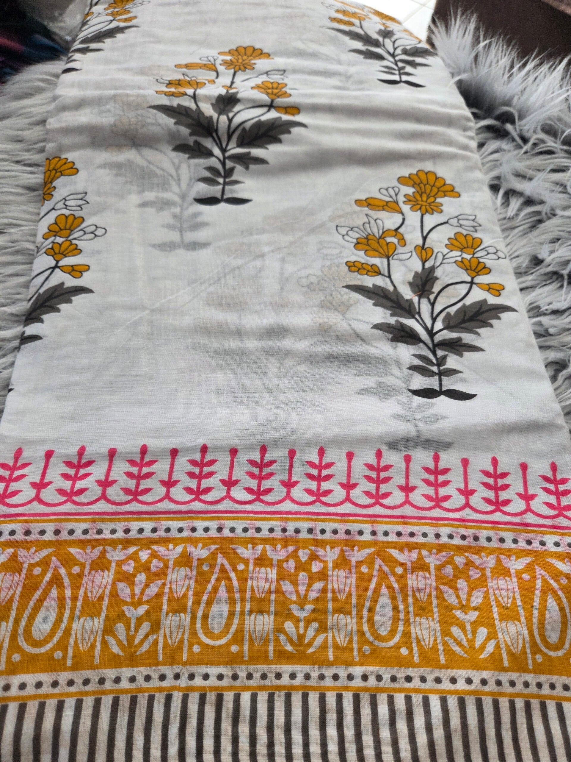 Soft cotton Sanganeri saree