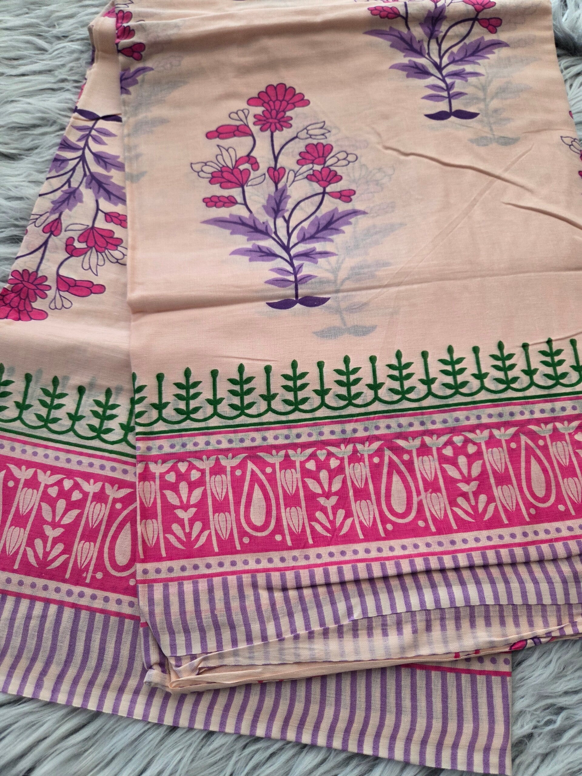 Soft cotton Sanganeri saree