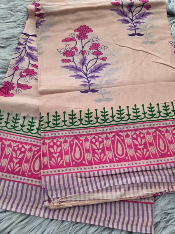 Soft cotton Sanganeri saree