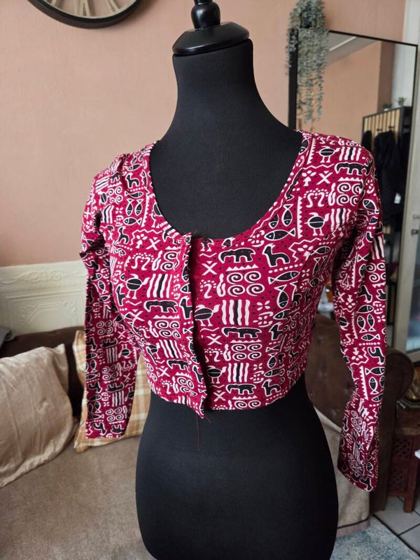 Elastic Kalamkari Blouse
