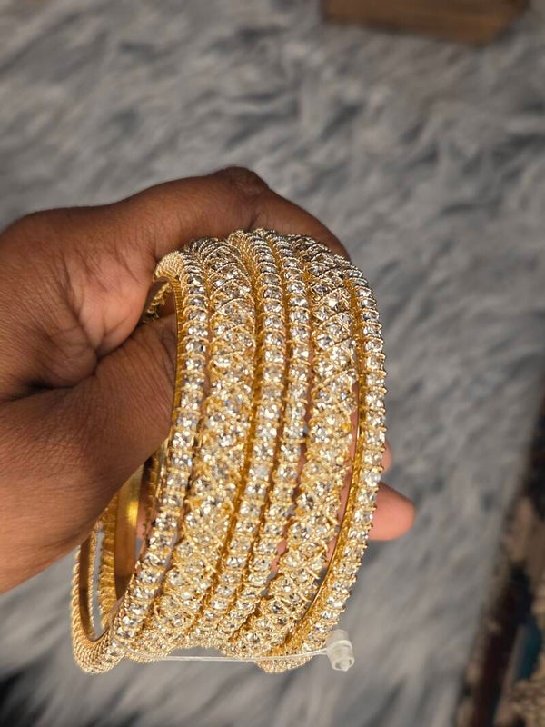 White stone bangle
