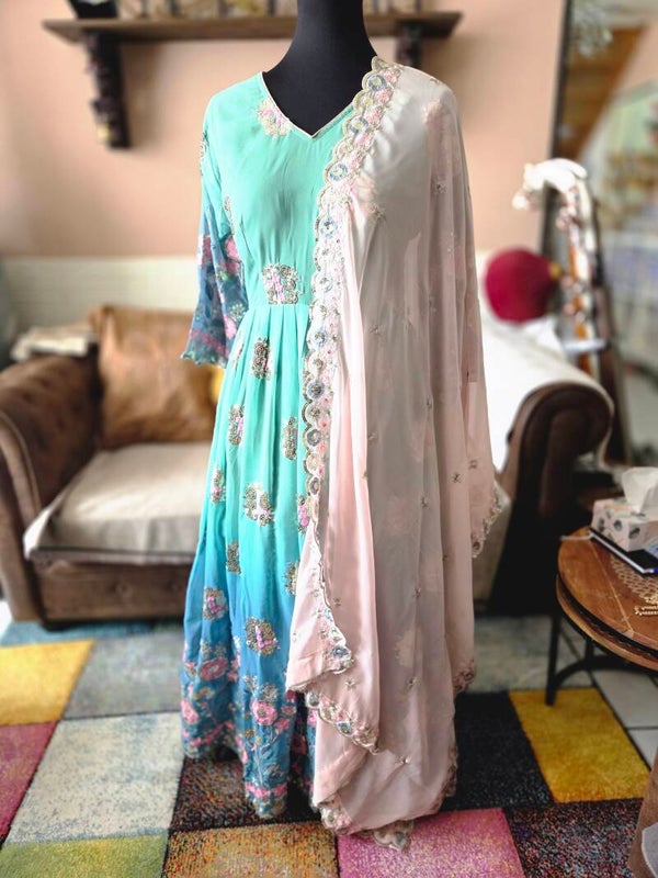 Multi colore anarkali set