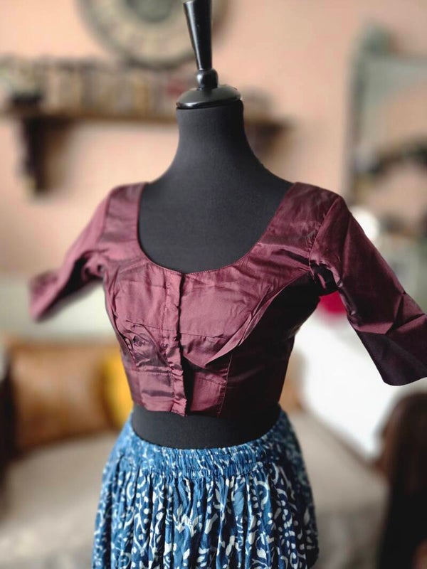 Silk cotton ready made blouse