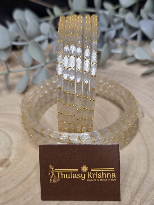 Raindrop glass bangles