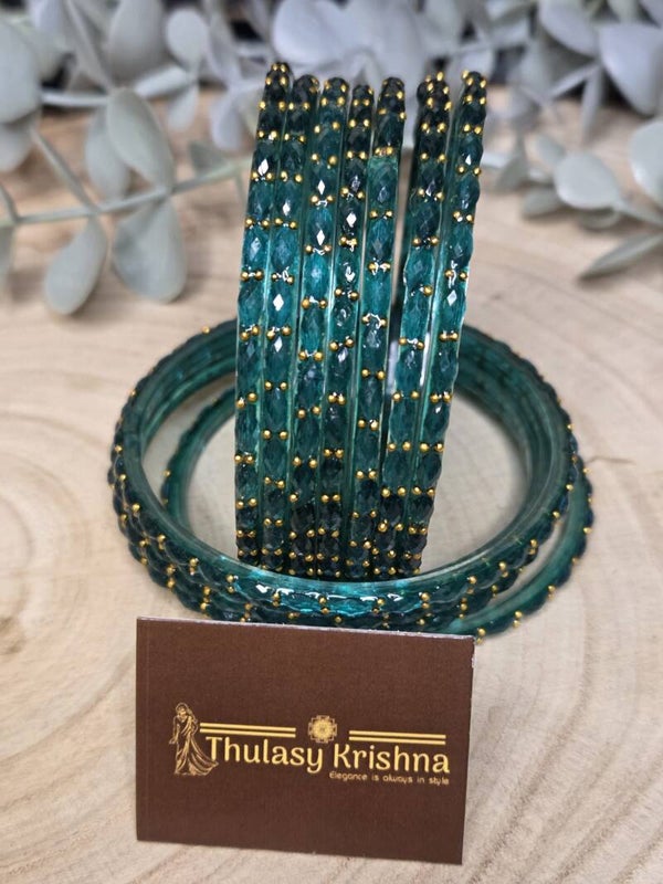 Raindrop glass bangles