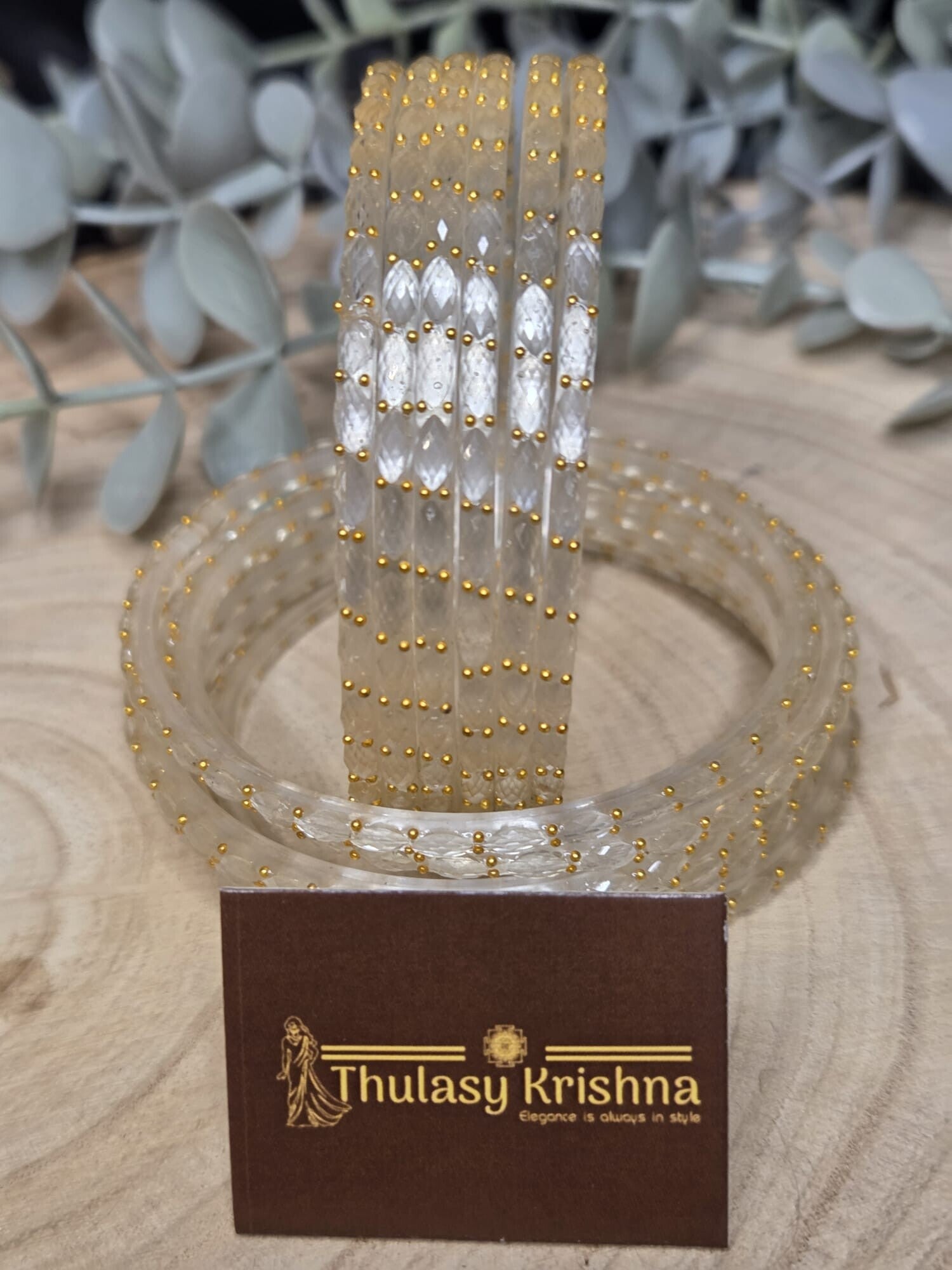 Raindrop glass bangles