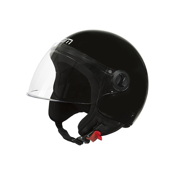 helm jet S zwart glans lem roger eco