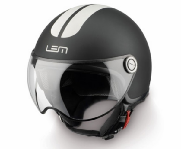 helm M 57 zwart mat/ wit lem go fast roger